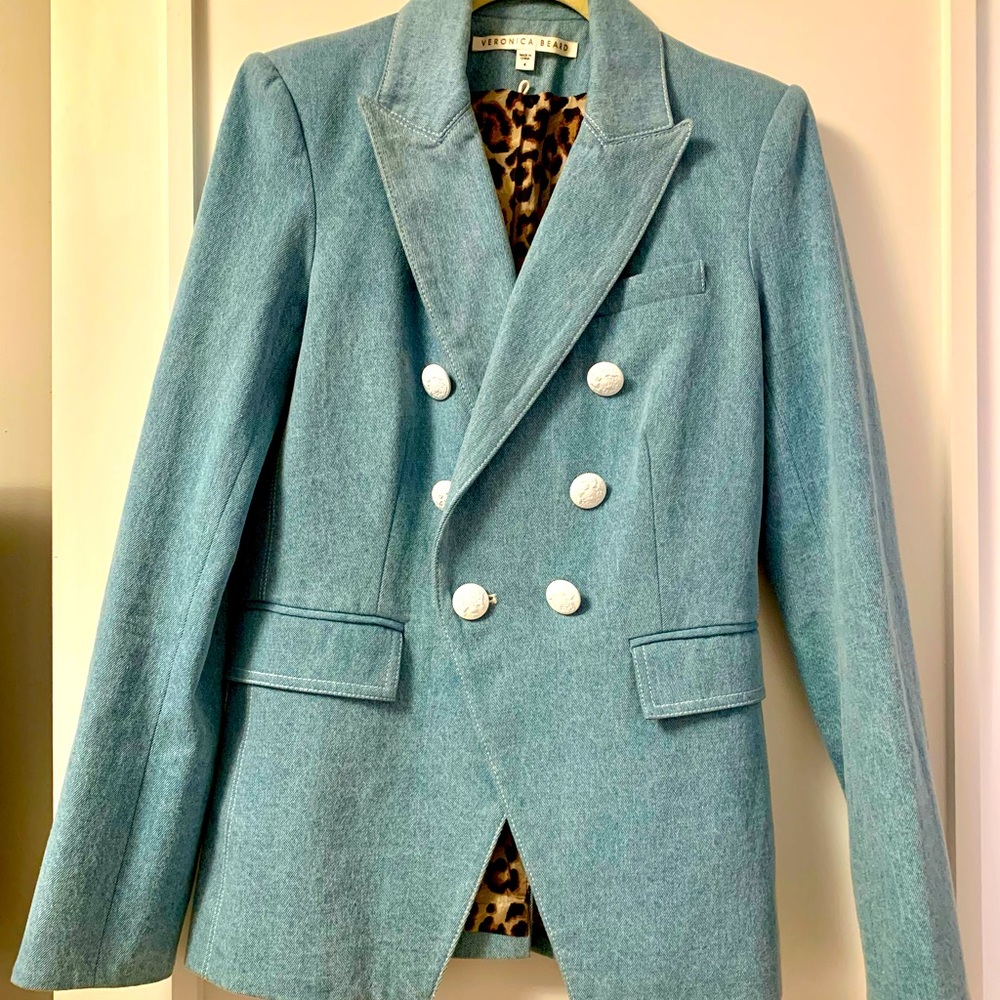 Veronica Beard Denim Blazer VGUC